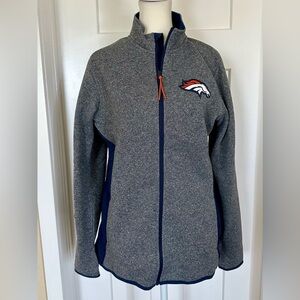NWT NFL Team Apparel Denver Broncos Fleece Full Zip - size M